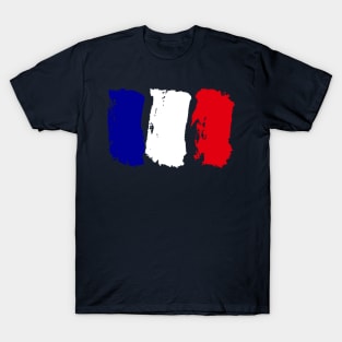 France Flag - Vintage - Pencil Strokes T-Shirt